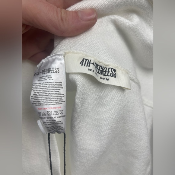 4TH & RECKLESS White Jasper Knit Mini Dress Size Small NWT - Picture 8 of 9